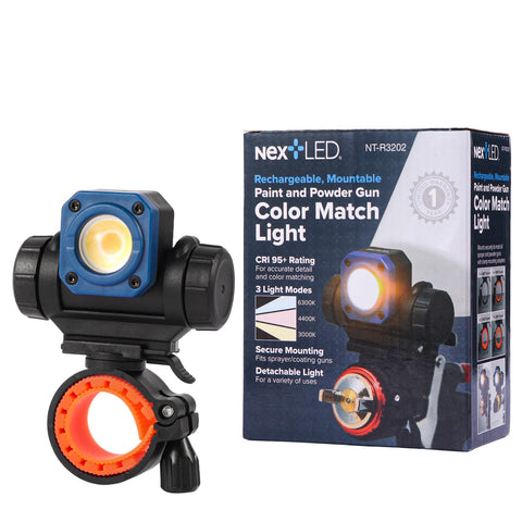 NextLED NT-R3202 mounted light with mountable bracket for hands-free spray work