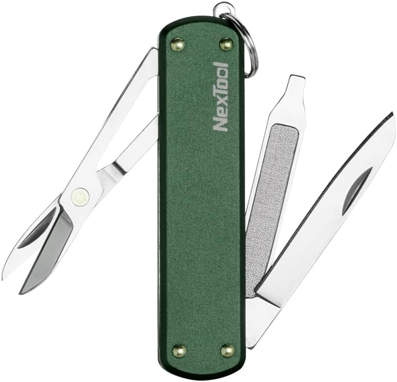 NEXTOOL 5-in-1 keychain multitool knife, compact carry for daily tasks.