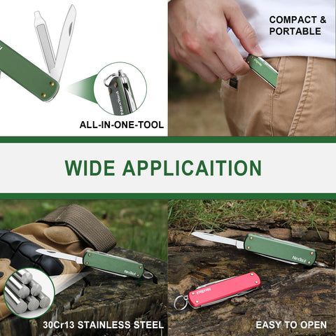 NEXTOOL aluminum handle and blade, durable and corrosion resistant.