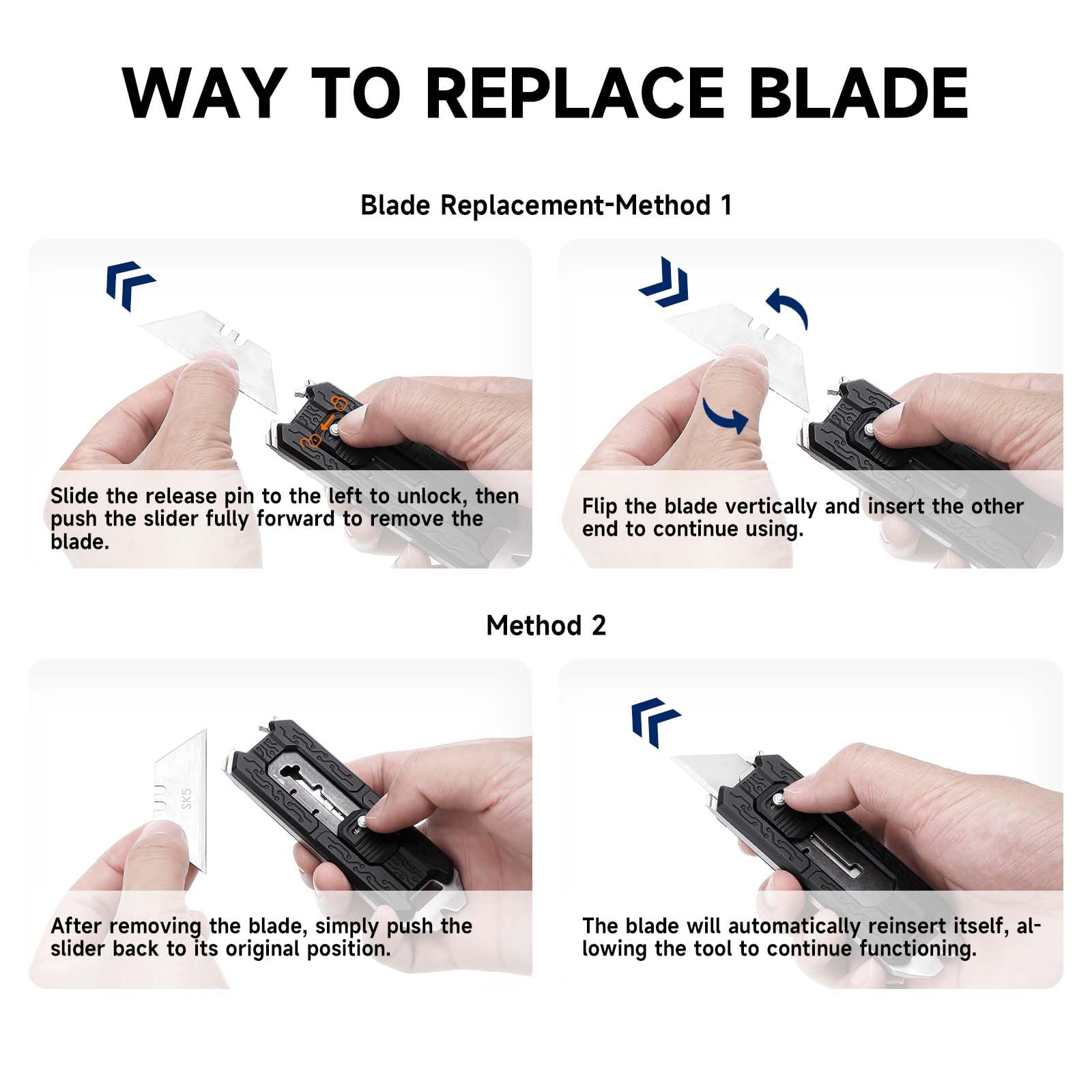 NexTool E20 safety slide lock ensures controlled blade deployment and secure use.