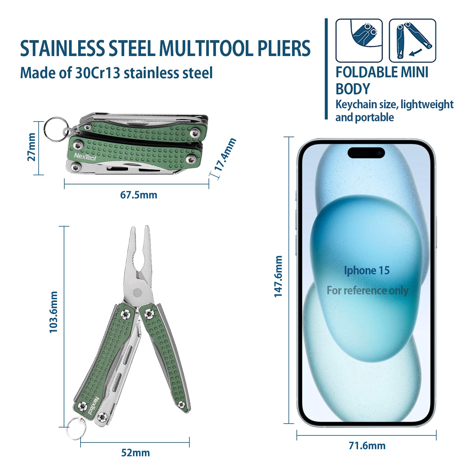 Nextool EDC multitool scissors cut precisely for on-the-go repairs.