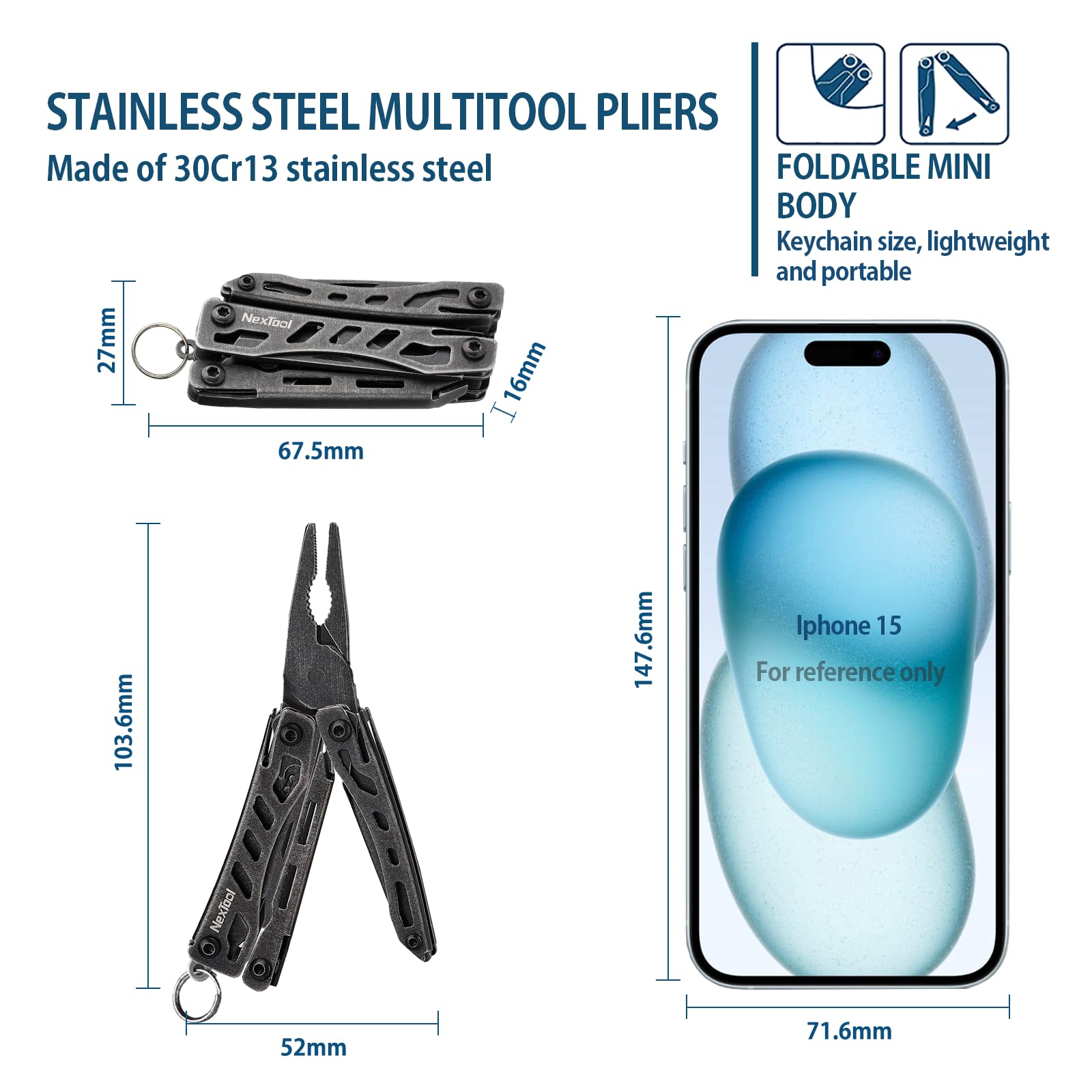 Nextool EDC multitool with scissors for quick cuts on the go