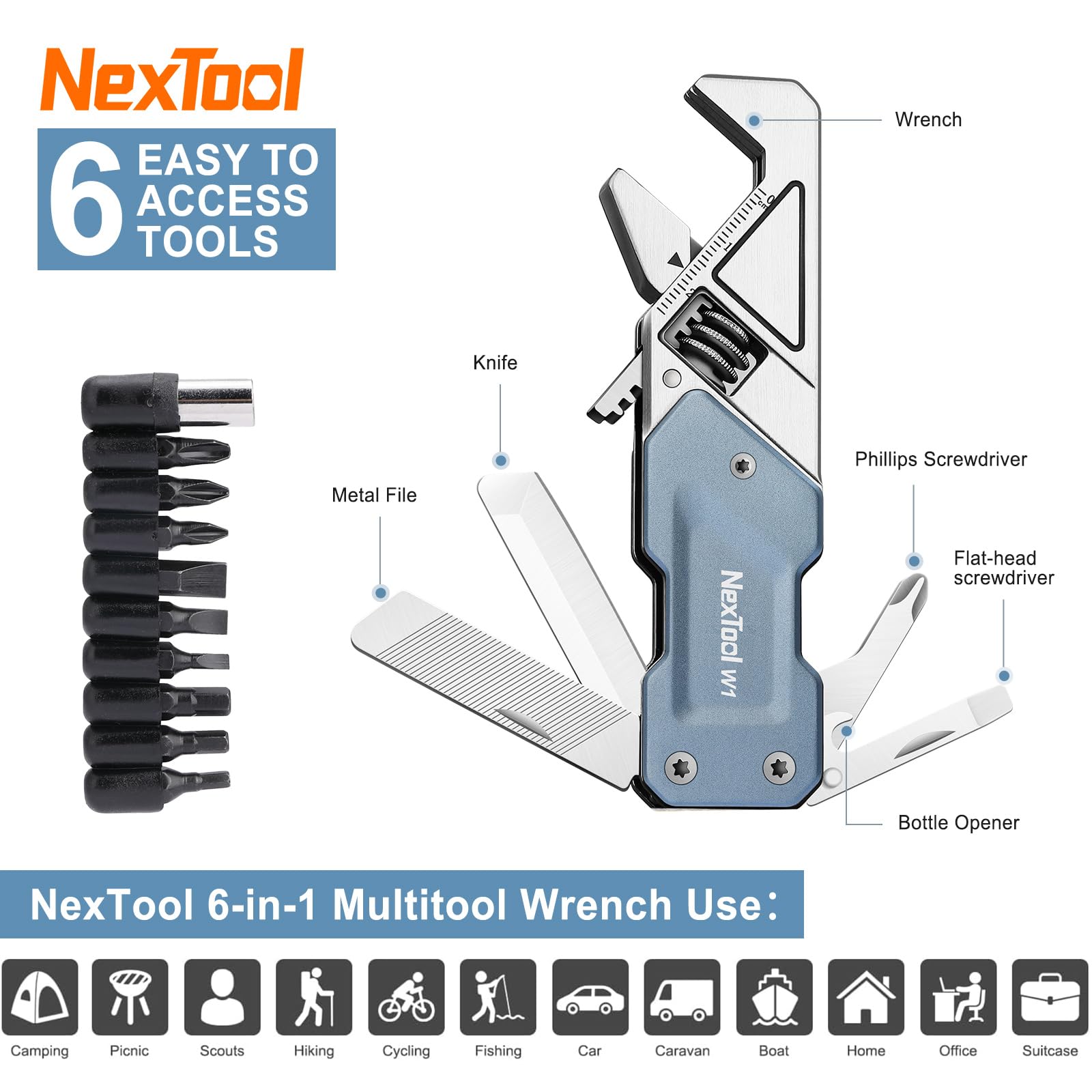 NexTool EDC nylon sheath for organized portable storage
