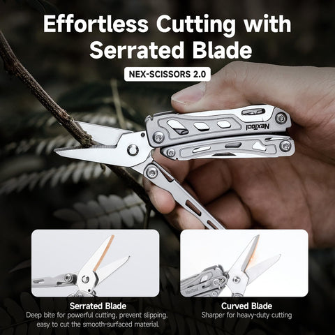 NexTool F12 mini multitool serrated scissors ready for tough cuts outdoors
