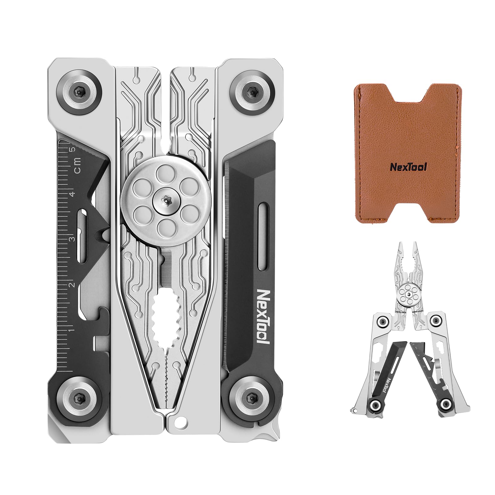 NexTool folding multitool pliers in compact wallet card for on-the-go fixes.