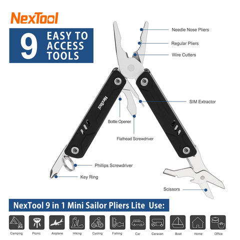 NexTool Mini Multitool Phillips screwdriver for small screws.
