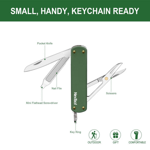 NEXTOOL mini multitool scissors, ideal for quick, clean cuts.