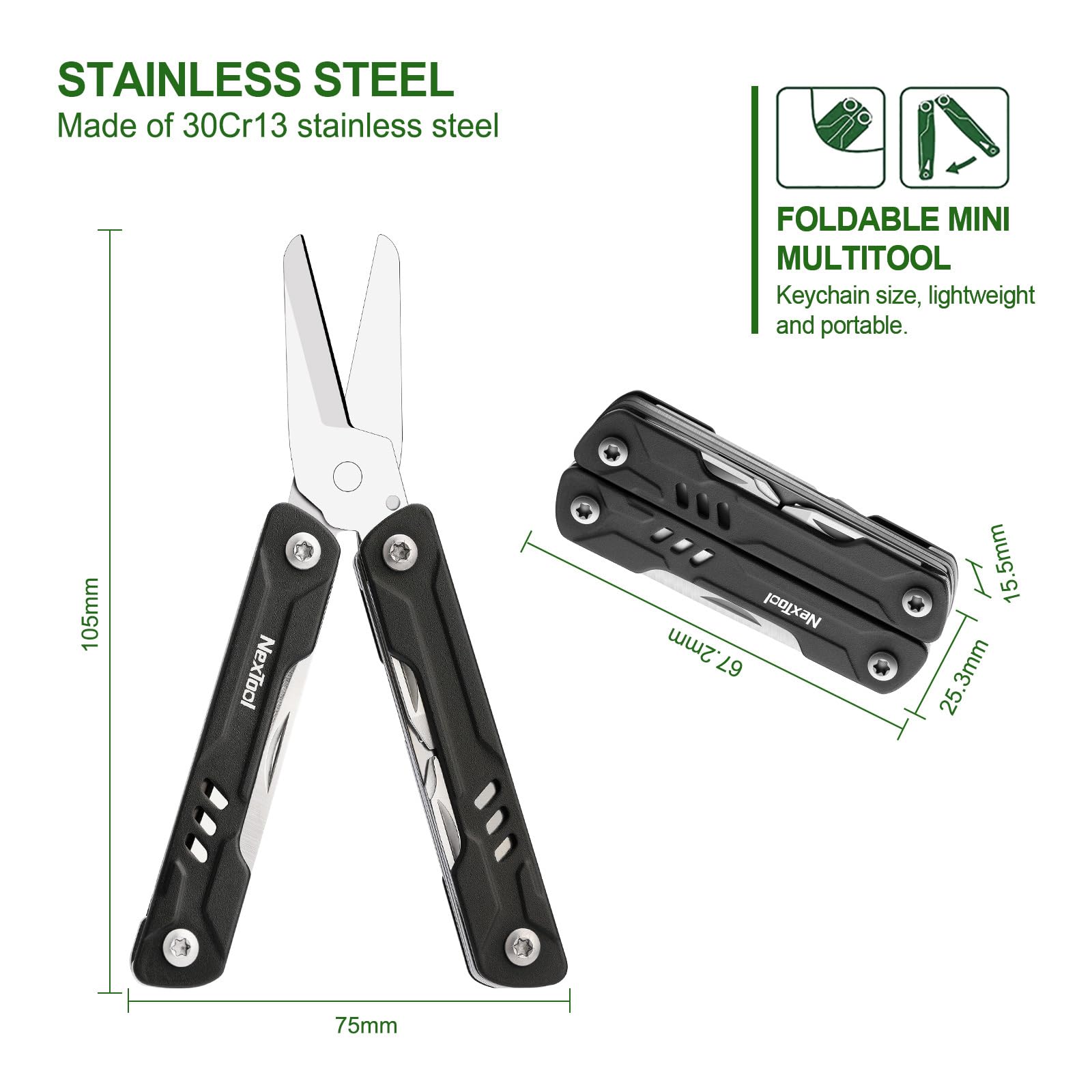 NexTool mini pliers ideal for quick adjustments on the go.