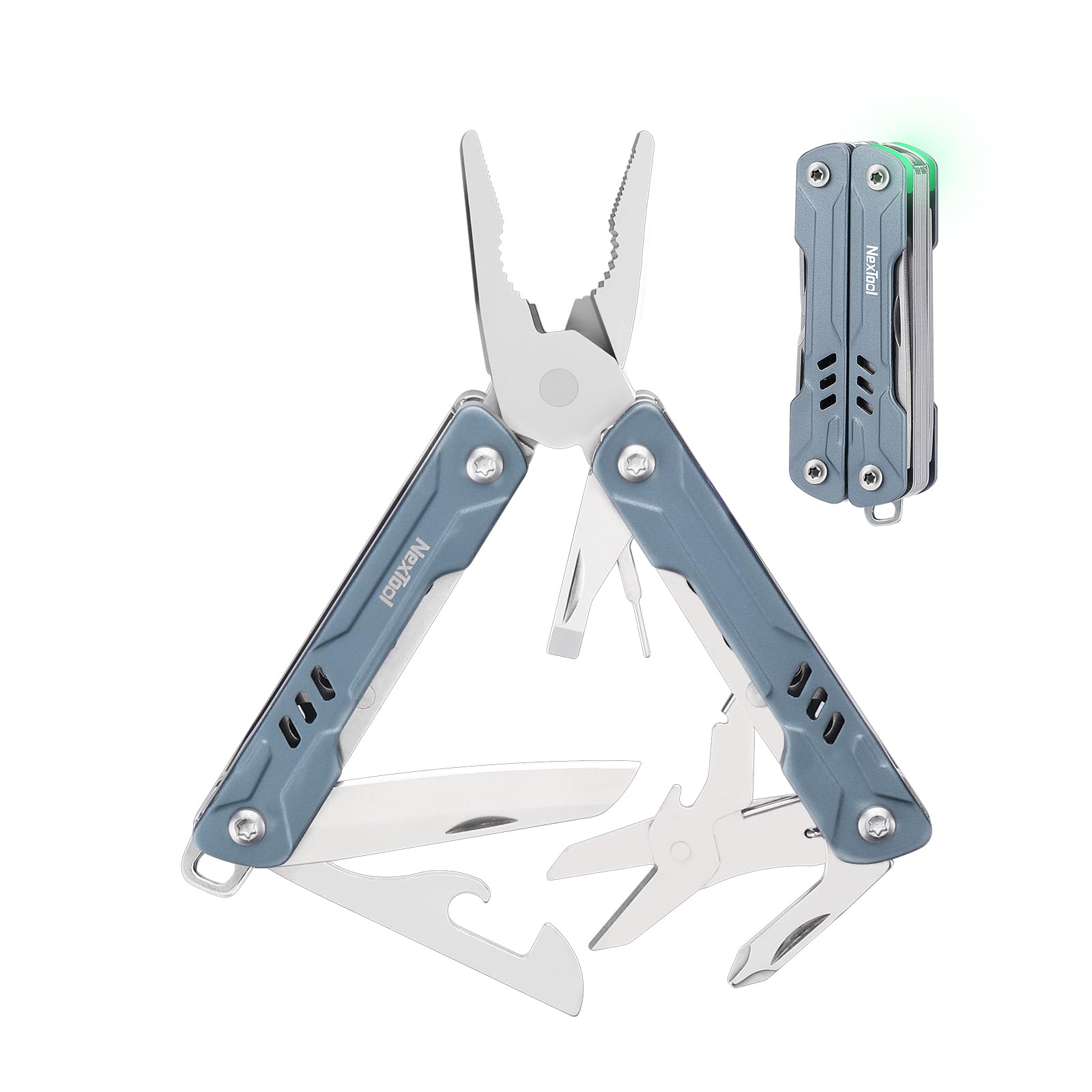 NexTool Mini Sailor S11 front view on a compact keychain multitool for everyday tasks.