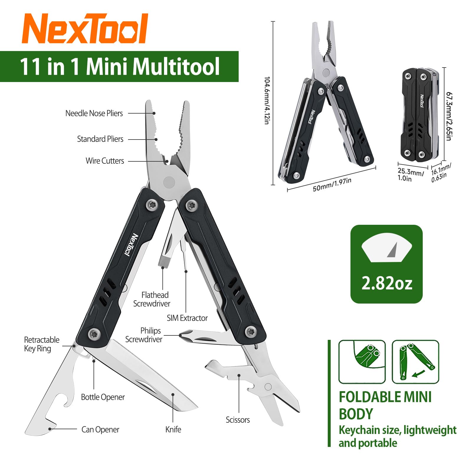 NEXTOOL Mini Sailor S11 keychain integration for everyday carry.