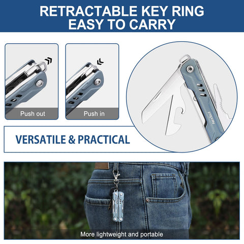 NexTool Mini Sailor S11 pocket knife made with 5Cr15MoV steel for quick cuts.