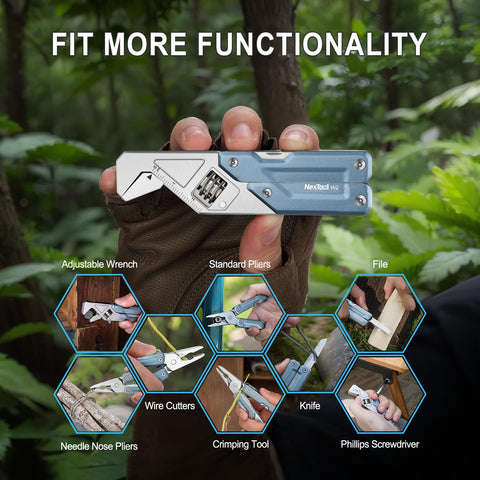 NEXTOOL W2 9-in-1 bits set expands compatibility for various fasteners.