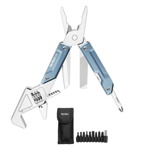 NEXTOOL W2 adjustable wrench in action for bike maintenance and quick repairs.