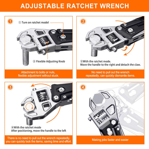 NexTool W4 foldable wrench with pliers for quick repairs