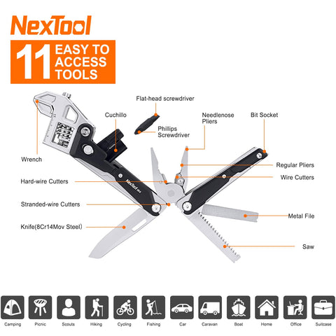 NexTool W4 compact design fits pockets and backpacks