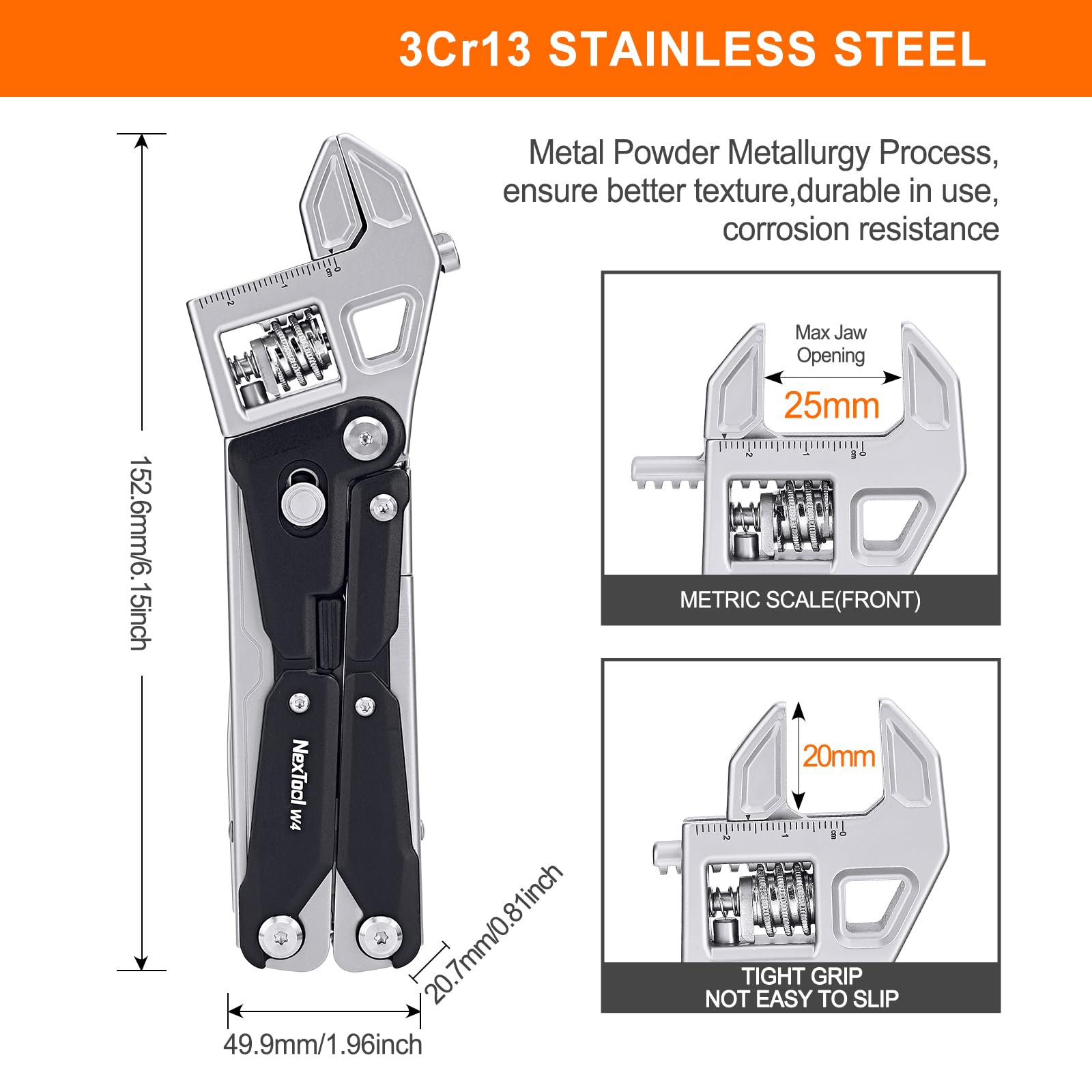 NexTool W4 knife blade in high-carbon steel for precise cuts