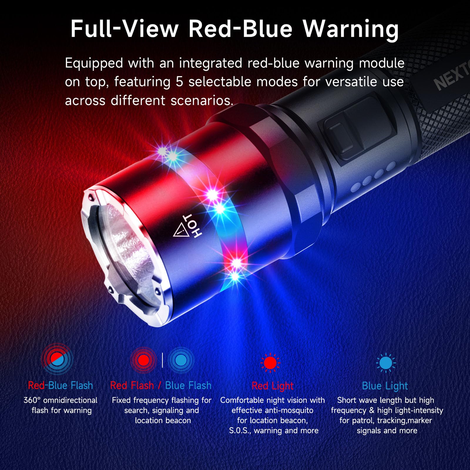 NEXTORCH P84 LED flashlight durable aluminum body for rugged field tasks.