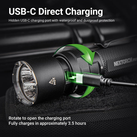 NEXTORCH P91 rugged aluminum body resists drops and weather.