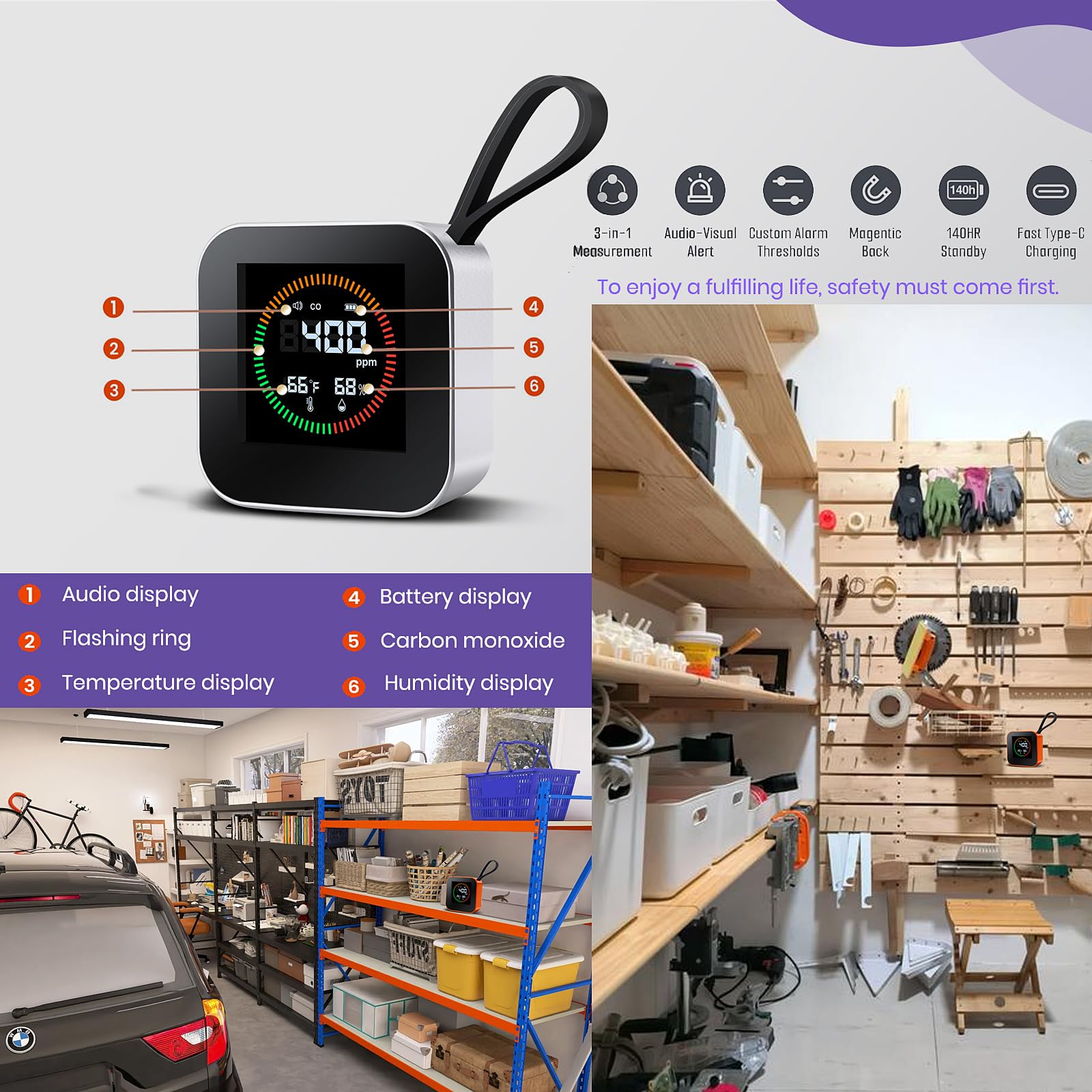 NEXUS SENSUS CO detector sensor display shows real-time readings.