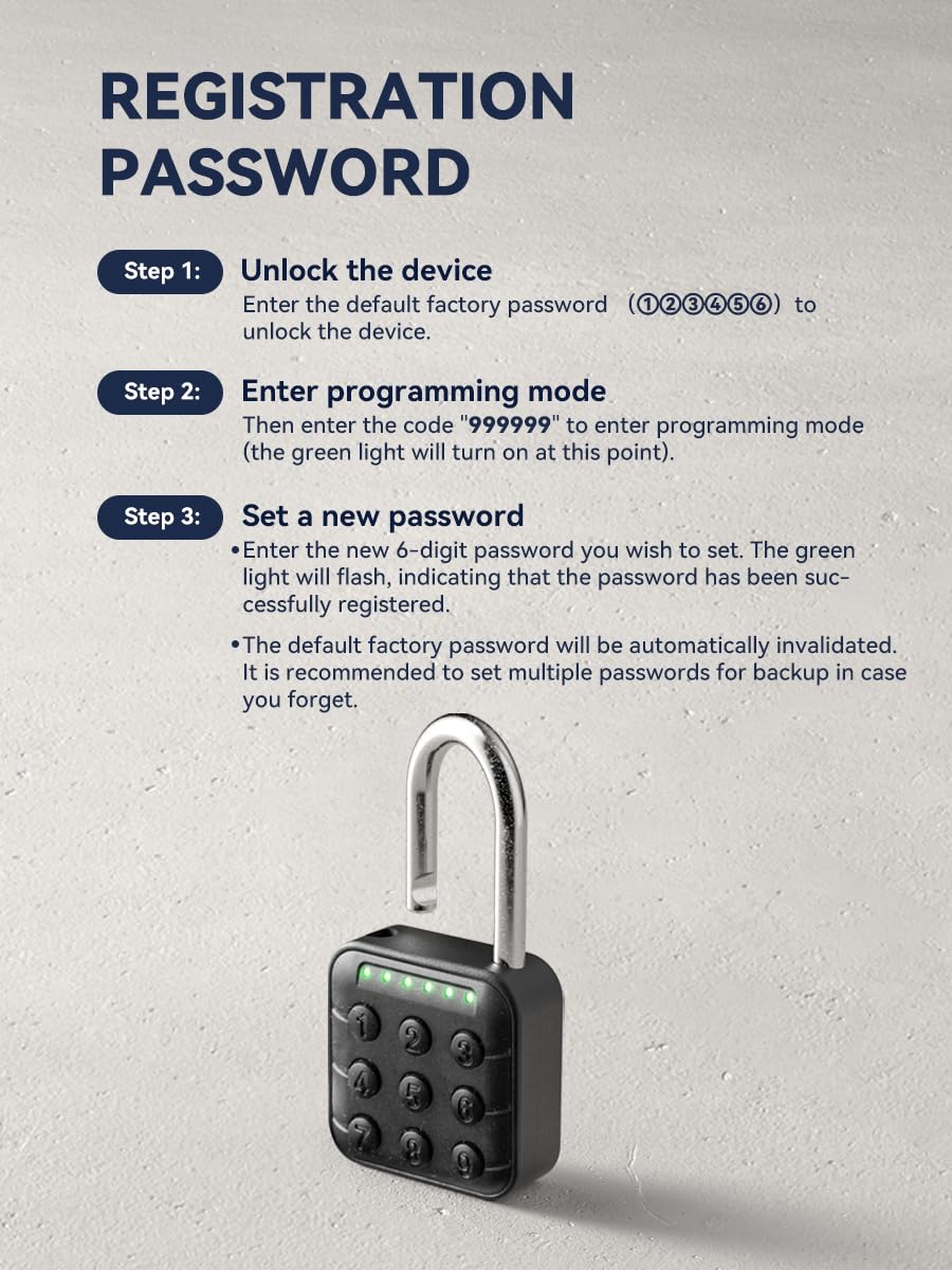 NexusLab digital padlock red-led-alert indicates low battery.