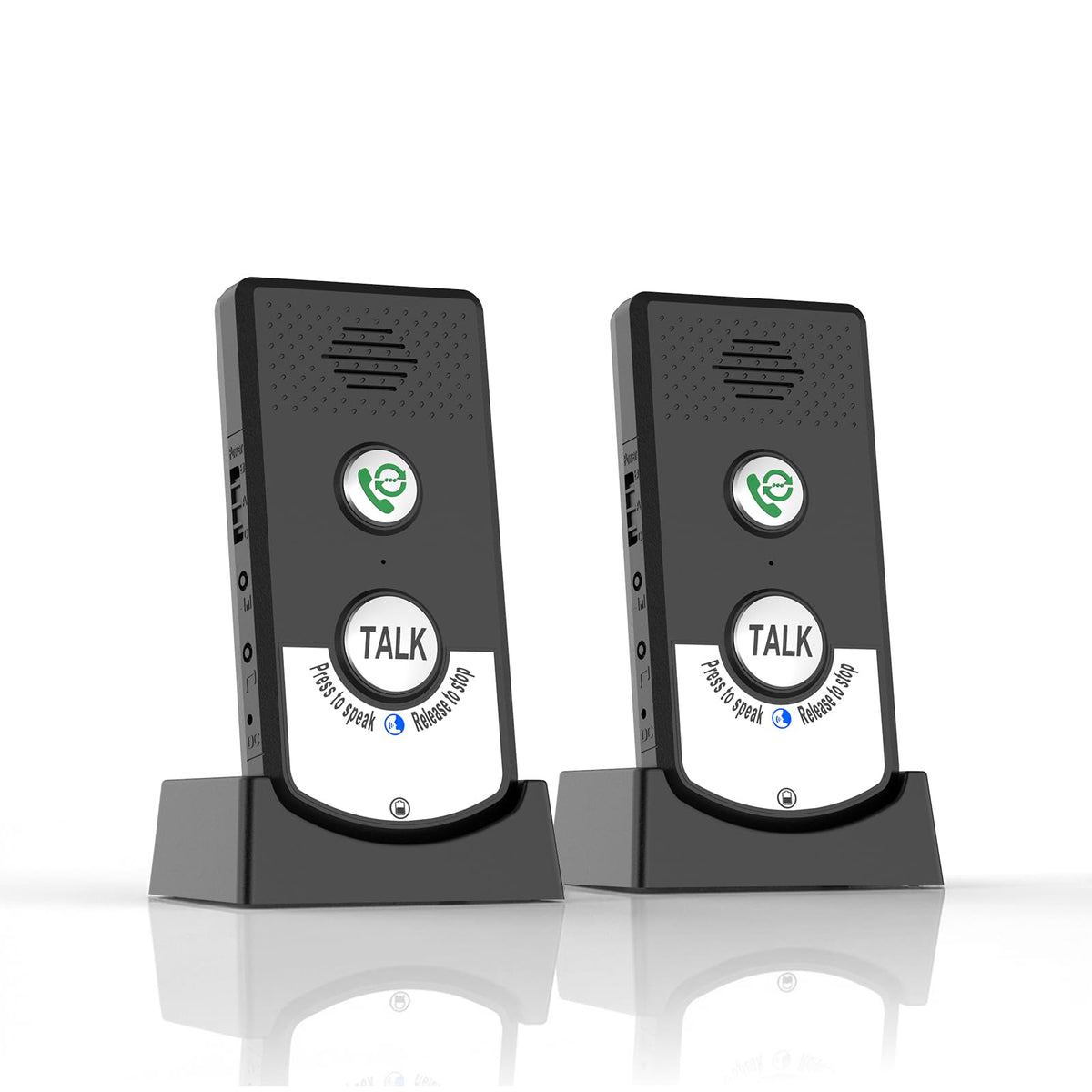 Nexytrix Intercom base station on desk showing reliable whole-home coverage