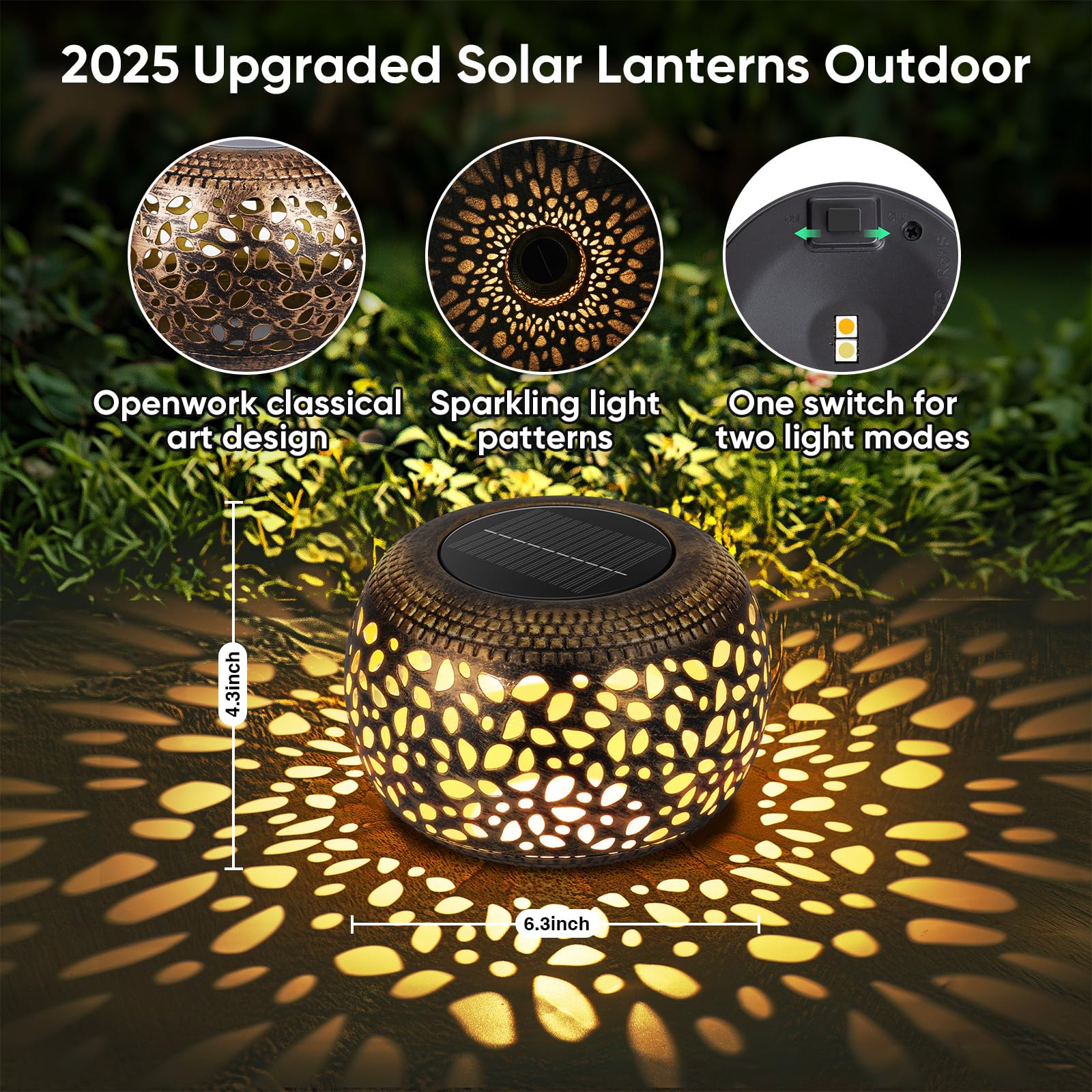 NFEVER lanterns provide amber and cool white modes for mood and visibility.