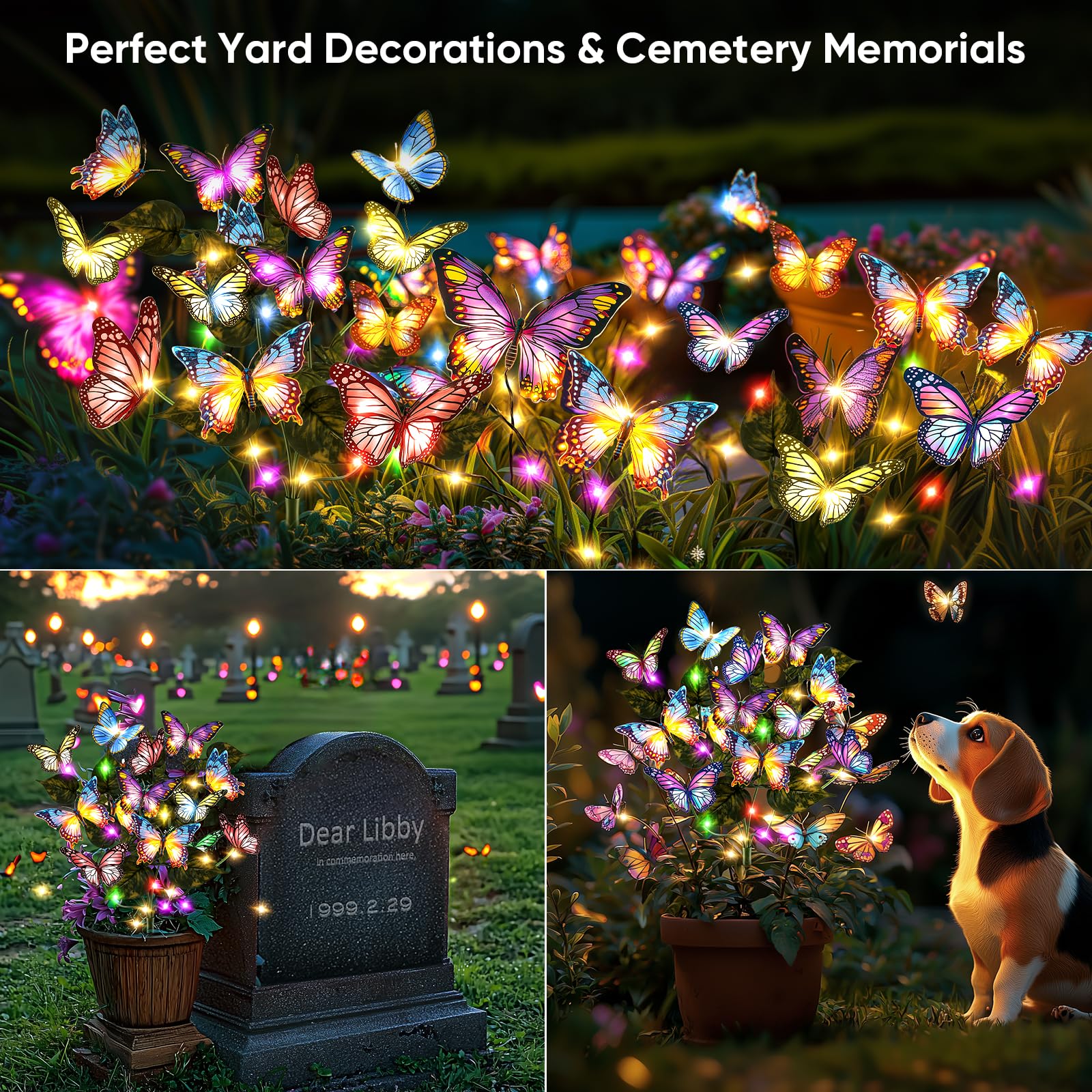 NFEVER butterfly lights make a thoughtful garden gift.