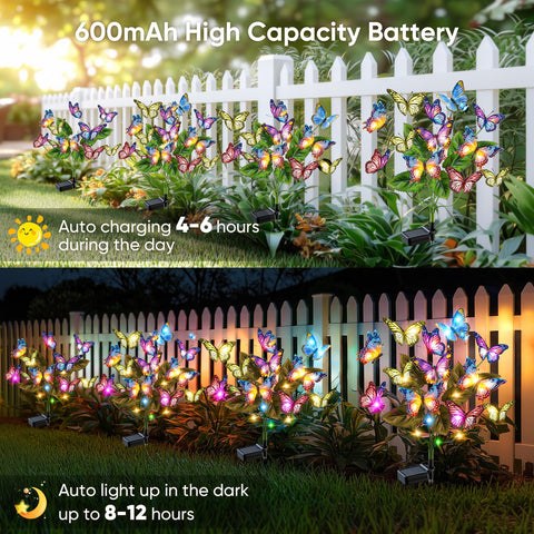 NFEVER 4-pack is simple to install with ground stakes for instant appeal