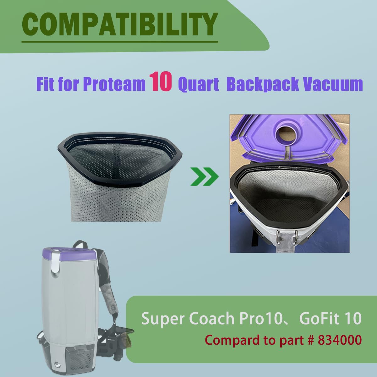 NHNDDFD NIJUL washable bag extends vacuum life through consistent filtration.