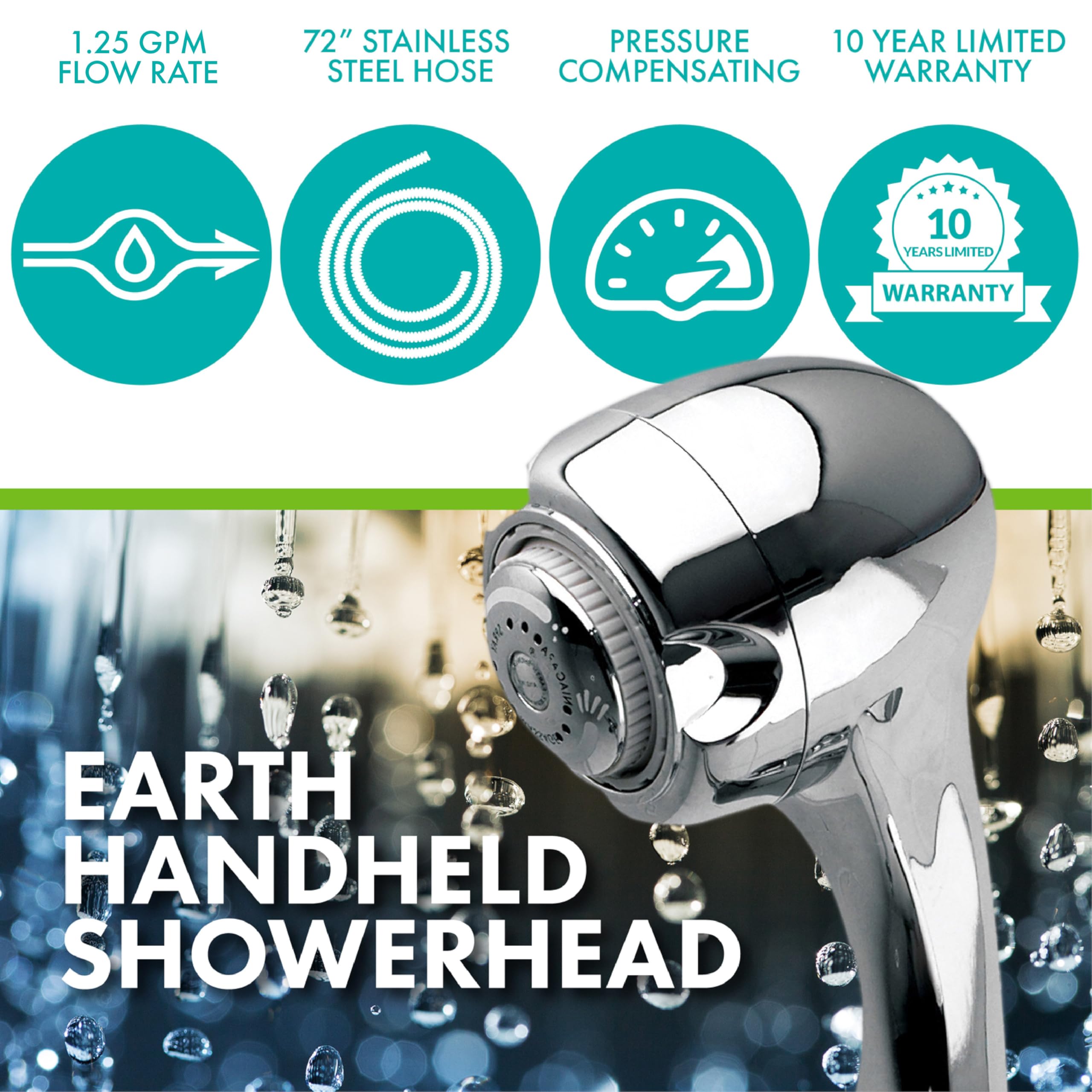 Niagara Earth Spa wall mount clip chrome for secure positioning.
