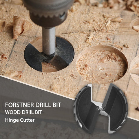 NIBBLAX 4in Forstner bit clean hole highlights smooth removal and less tear-out.