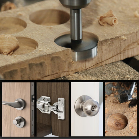 NIBBLAX woodworking toolset Forstner bit showcases durable performance for pocket and hinge holes.