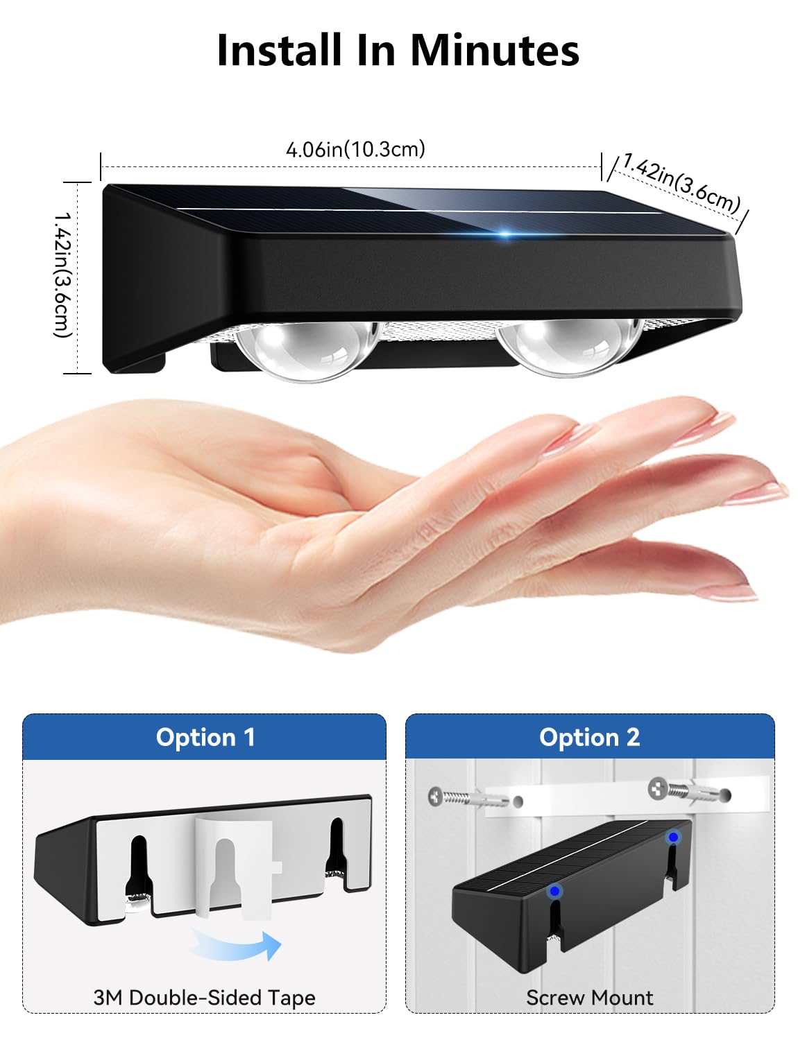 Nibuuecer installation is quick with screw or adhesive mounting.