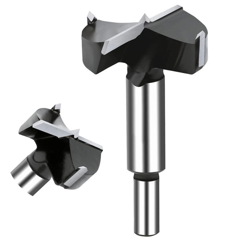 NICAVKIT 2 inch carbide forstner bit drilling precise holes in hardwood
