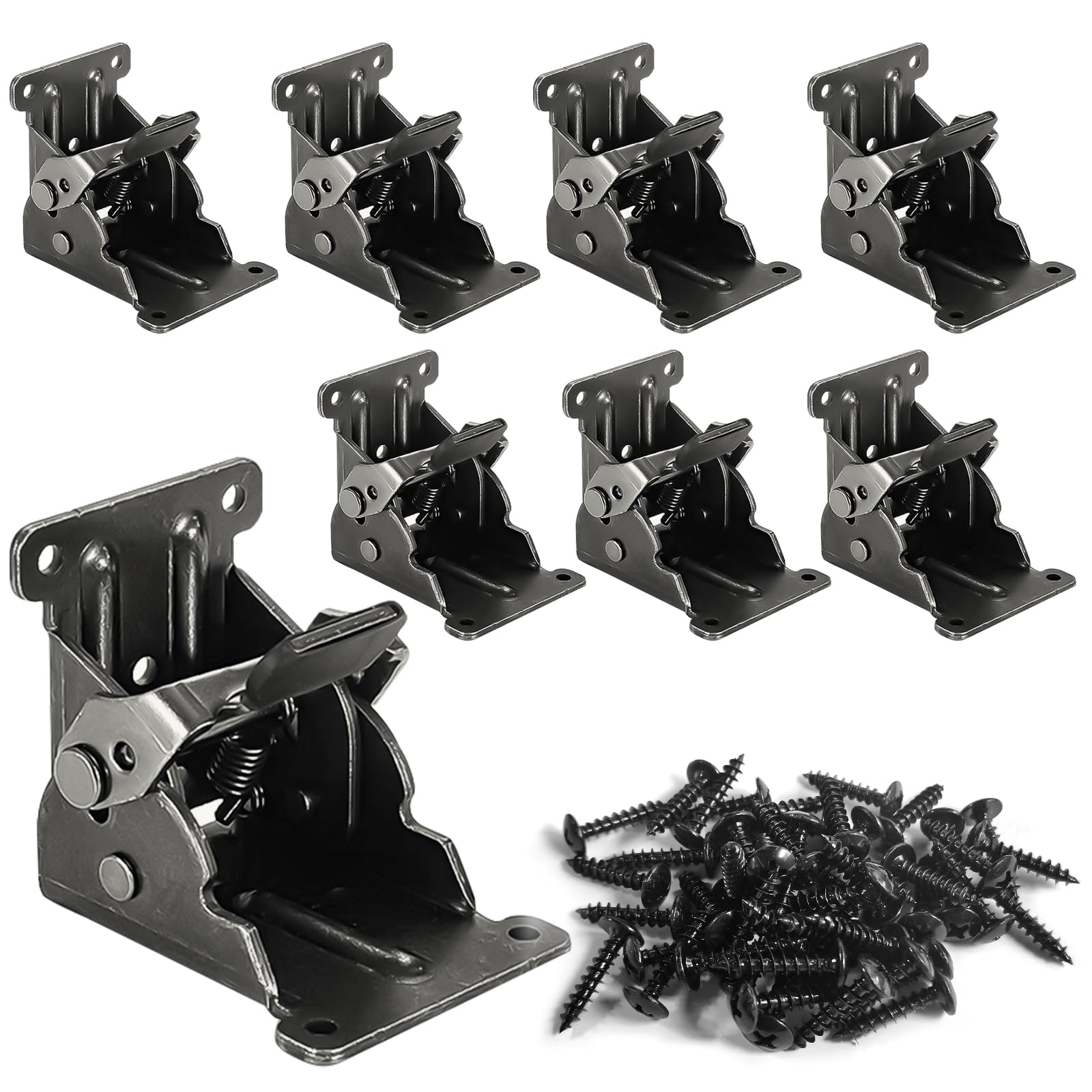NICAVKIT 8-pack folding brackets for table legs showing sturdy construction and support