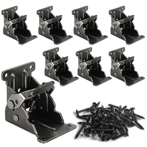 NICAVKIT 8-pack folding brackets for table legs showing sturdy construction and support