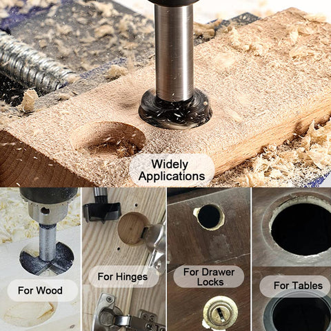 NICAVKIT forstner bit producing smooth, accurate holes