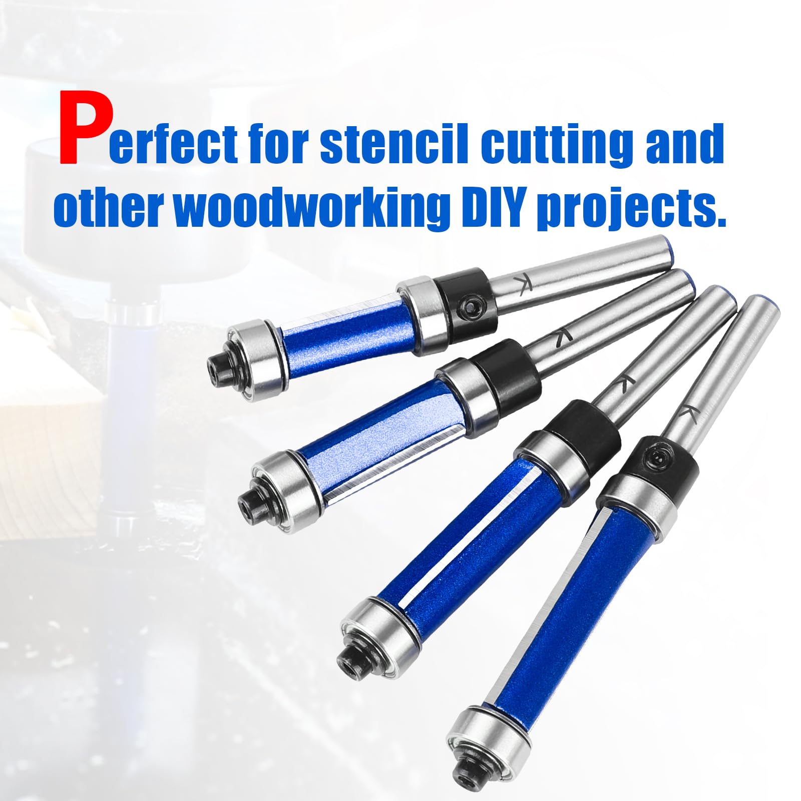 NICAVKIT flush-trim bit compatible with CNC and table routers