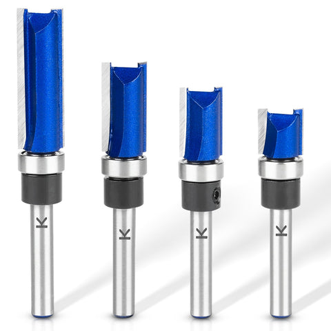 NICAVKIT pattern flush trim router bit enables precise pattern cuts with carbide blade.