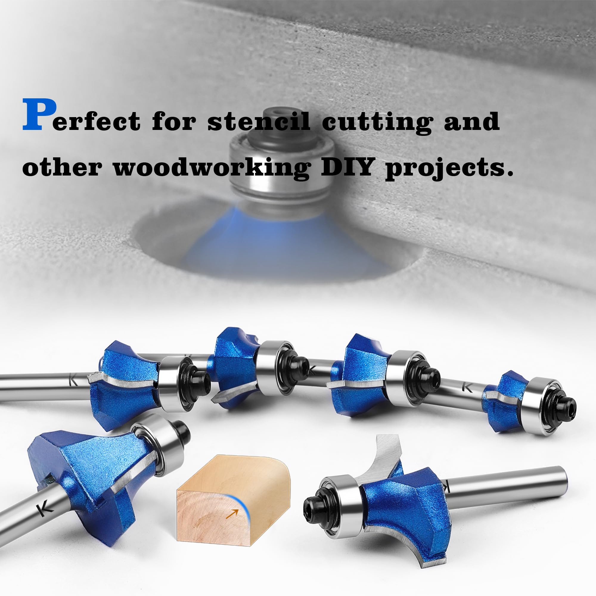 NICAVKIT carbide tipped bit with two flutes for fast clean cuts.