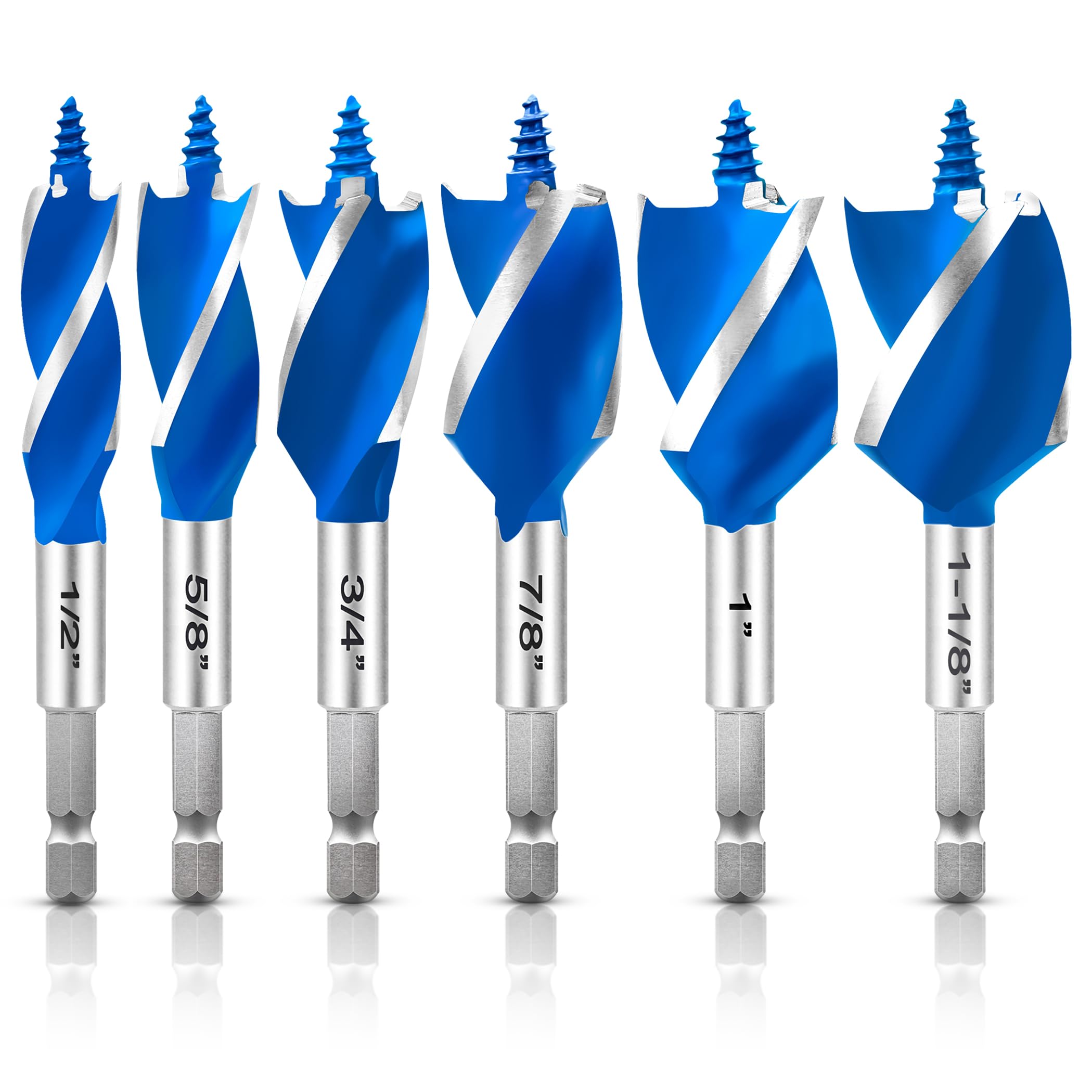 NICAVKIT wood auger bit for 1/2 inch holes delivers clean, fast cuts in softwood