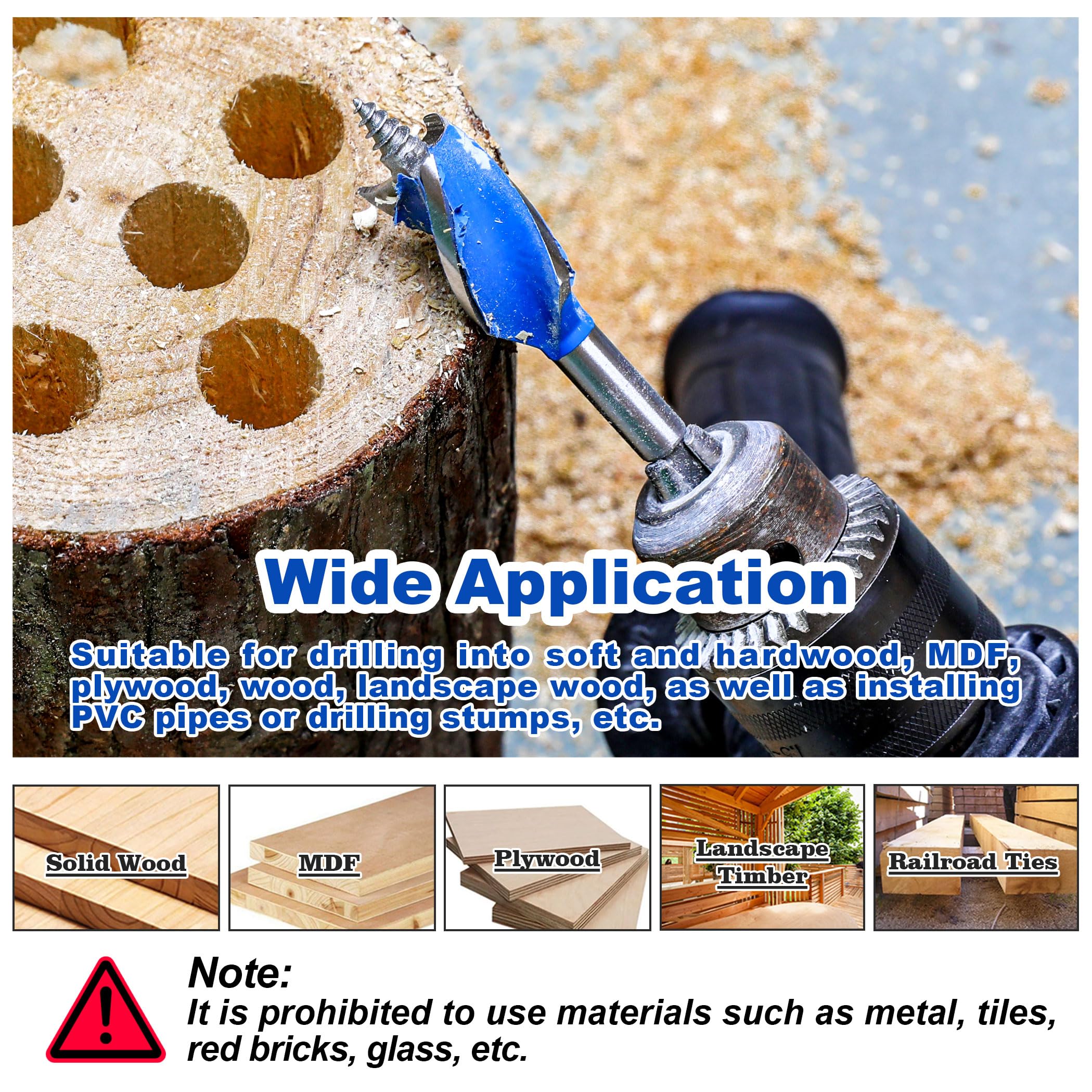 NICAVKIT 1 inch auger bit ensures clean holes in MDF and softwood