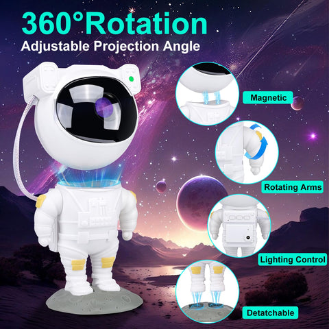 NICAYET Star Projector twinkling green stars enhance a dreamy night sky.
