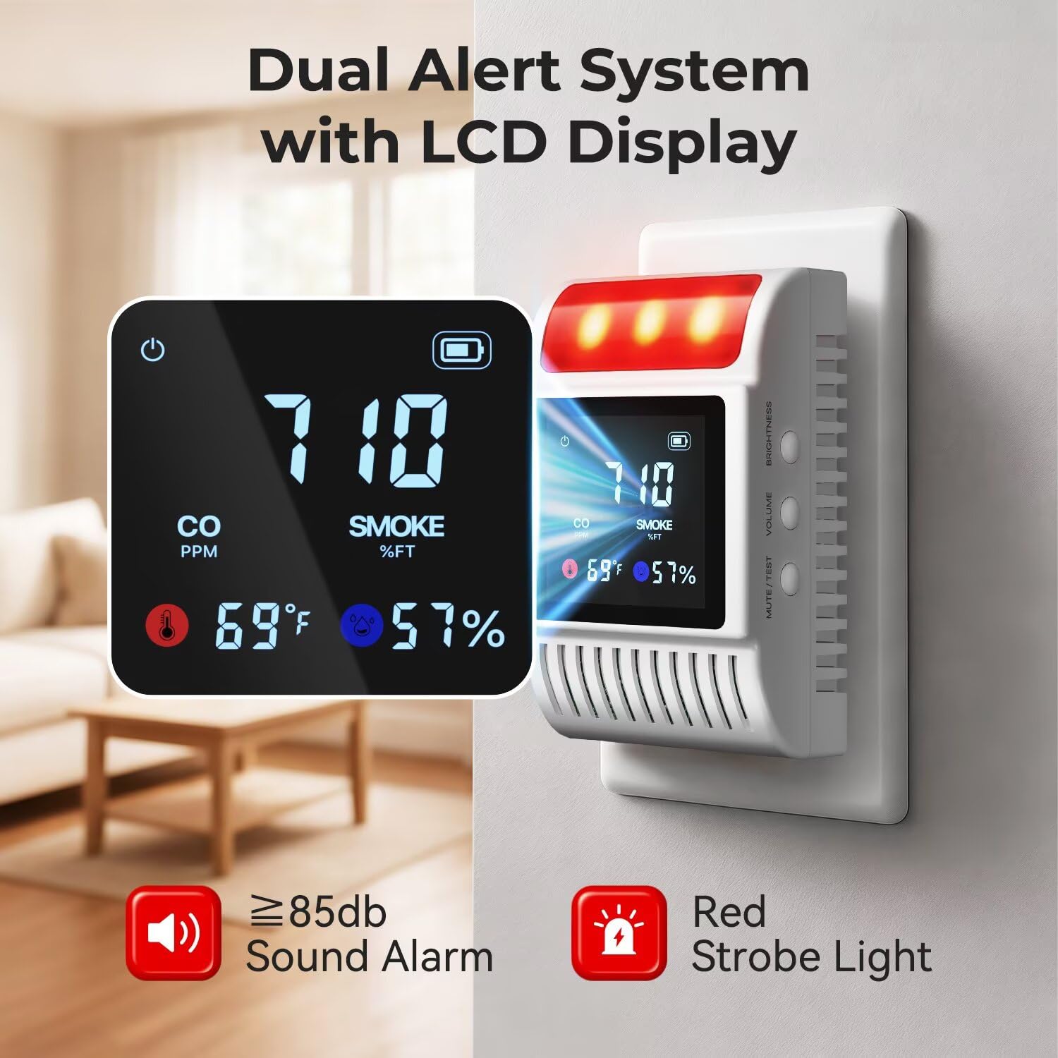 Nicbee 5-in-1 LCD display close-up with real-time data.