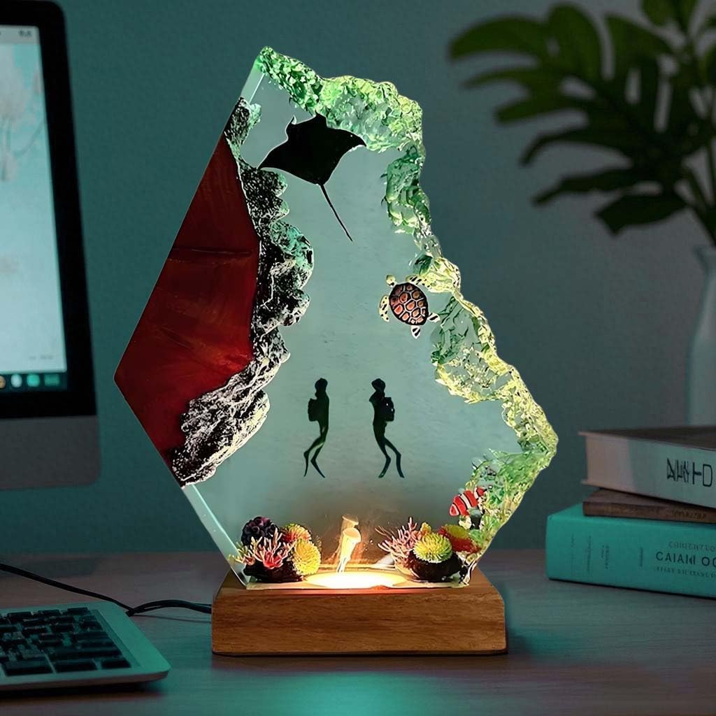Nice Hera dive enthusiast gift lamp makes a thoughtful keepsake.
