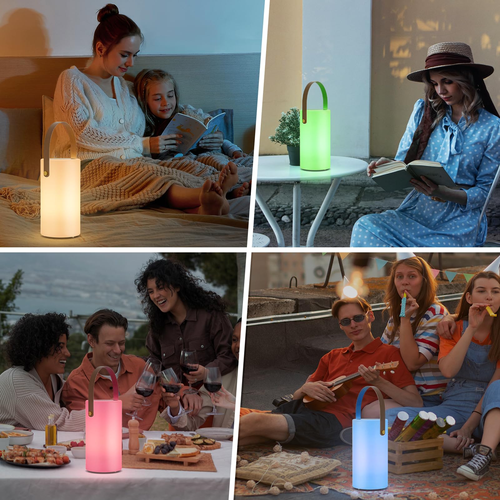 NiceBuy cordless lantern charges via USB for convenient recharging.
