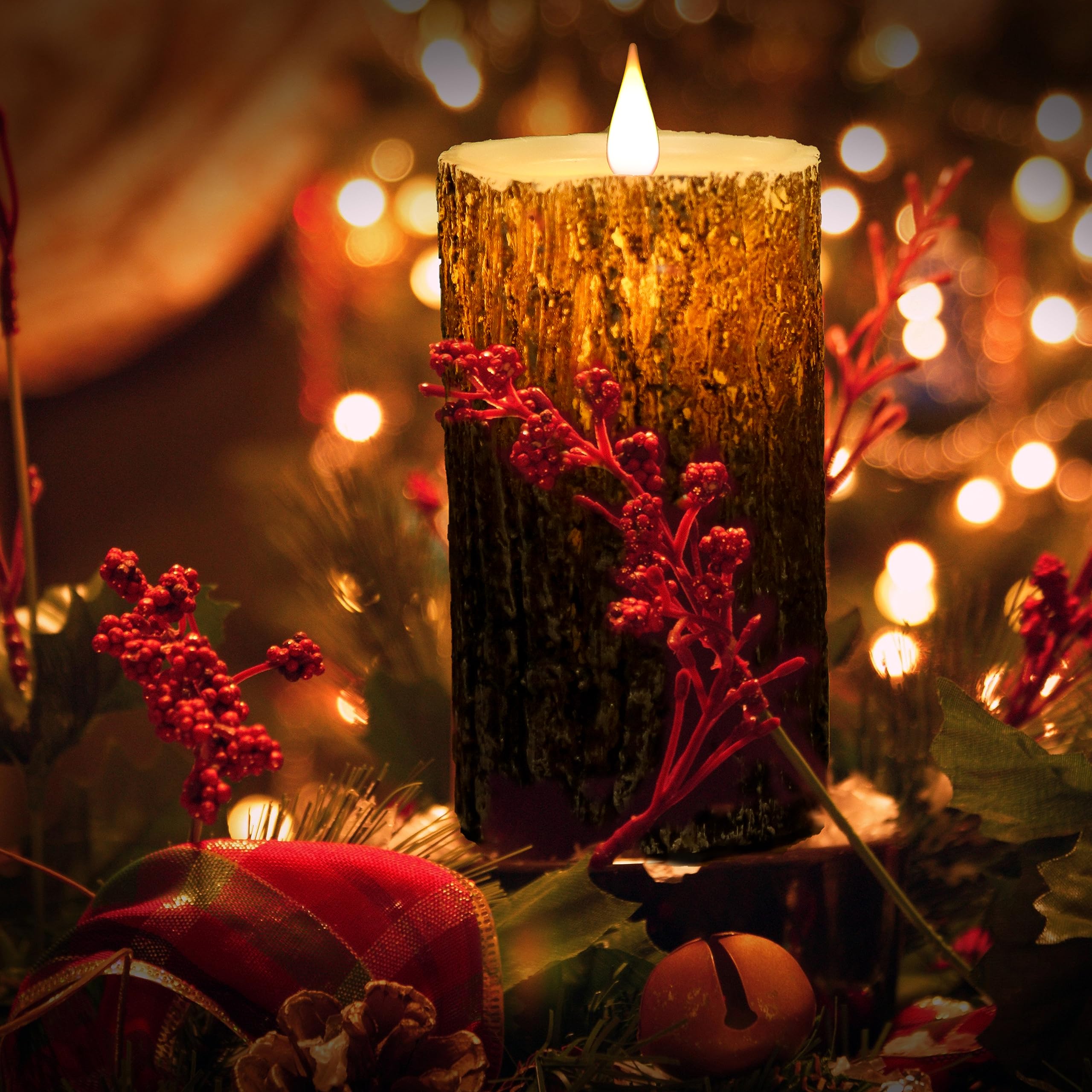 NICEME rechargeable candle with USB charging cable and efficient glow.
