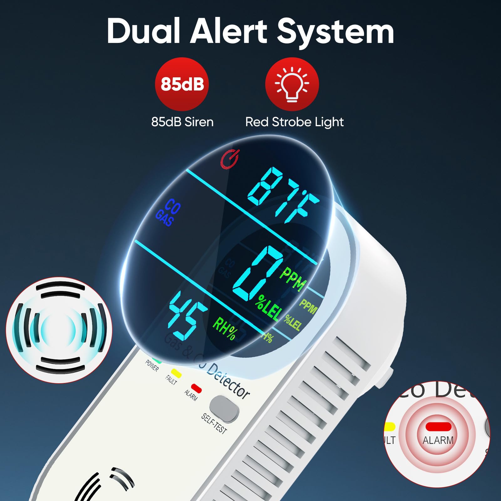NICGOL plug-in detector fits standard outlets for easy setup