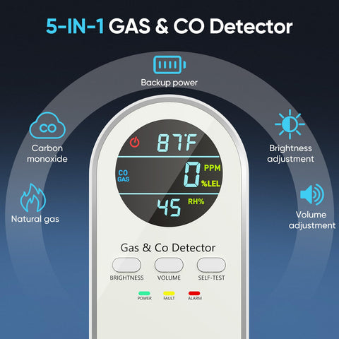 NICGOL plug-in detector with backup power for continuous protection
