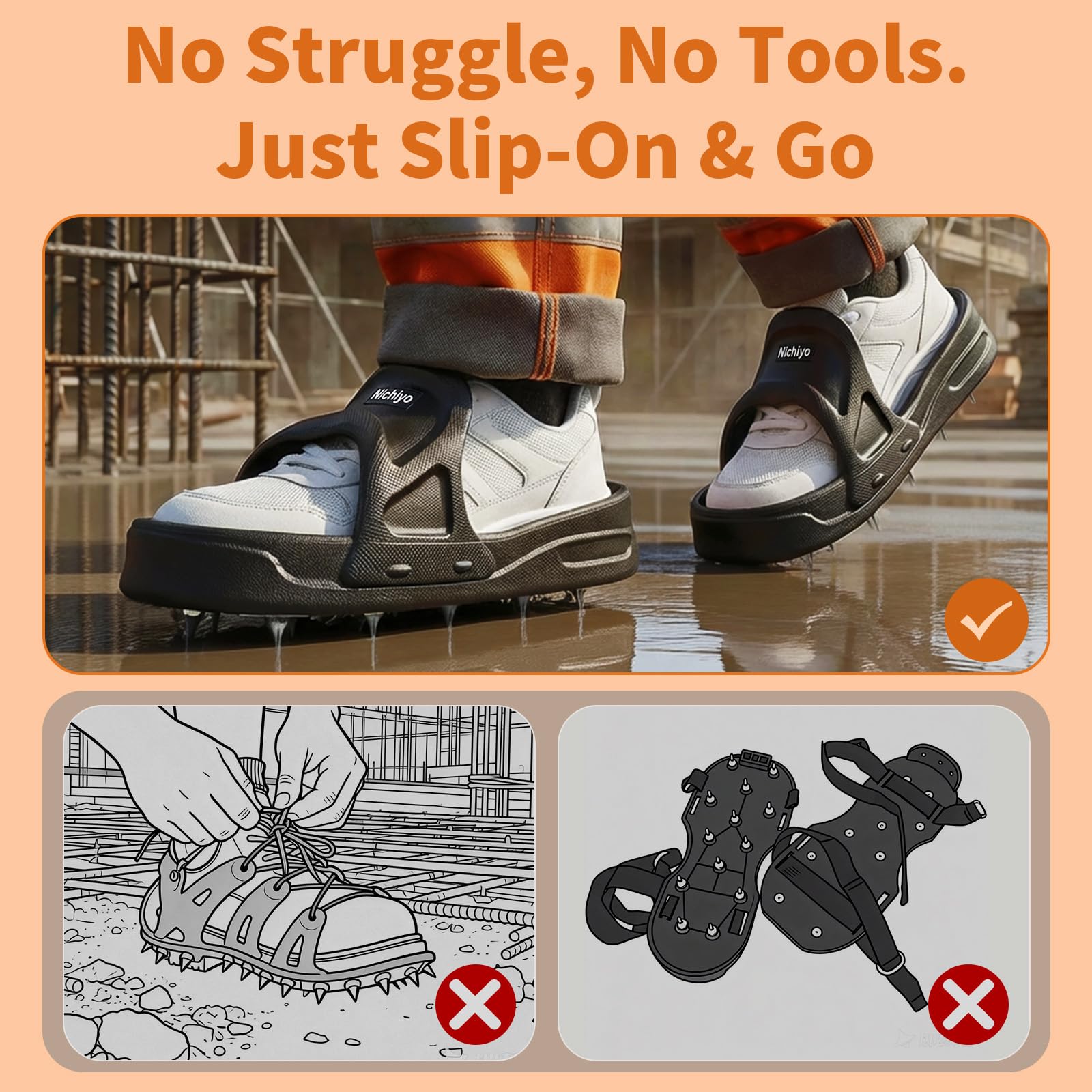 Nichiyo epoxy floor shoes clean up quickly after hard coatings.